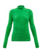 Stella Mccartney - Faux-fur Roll-neck Sweater - Womens - Green