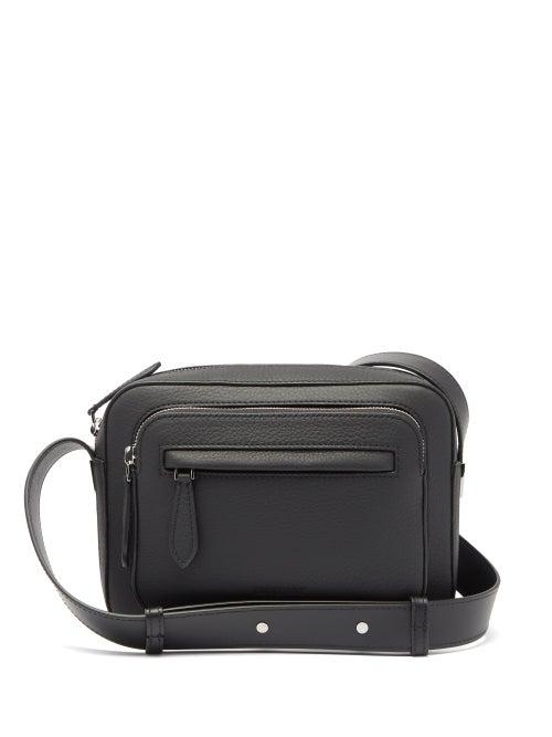 Burberry - Logo-debossed Leather Cross-body Bag - Mens - Black
