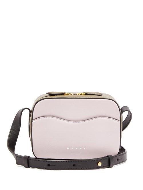 Matchesfashion.com Marni - Shell Leather Shoulder Bag - Womens - Pink Multi
