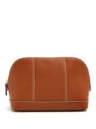 Connolly Contrast Stitch Leather Wash Bag