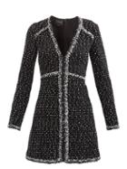 Matchesfashion.com Giambattista Valli - Flared Wool-blend Boucl Mini Dress - Womens - Black Multi