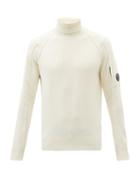 C.p. Company - Goggle-lens Wool-blend Roll-neck Sweater - Mens - Ivory