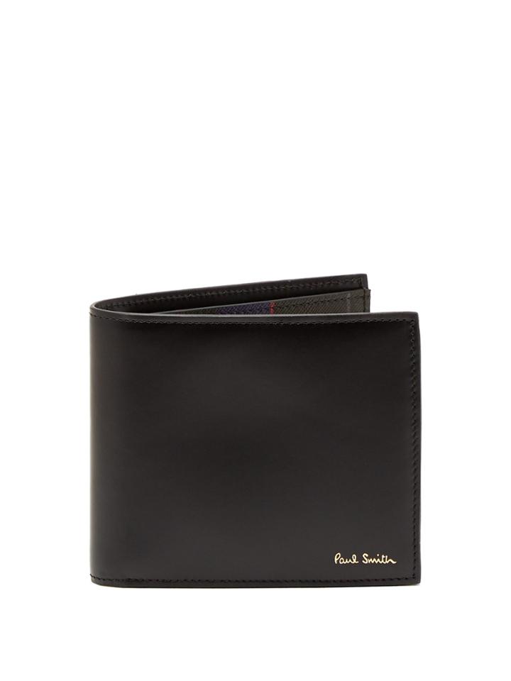 Paul Smith Internal Car-print Bi-fold Leather Wallet