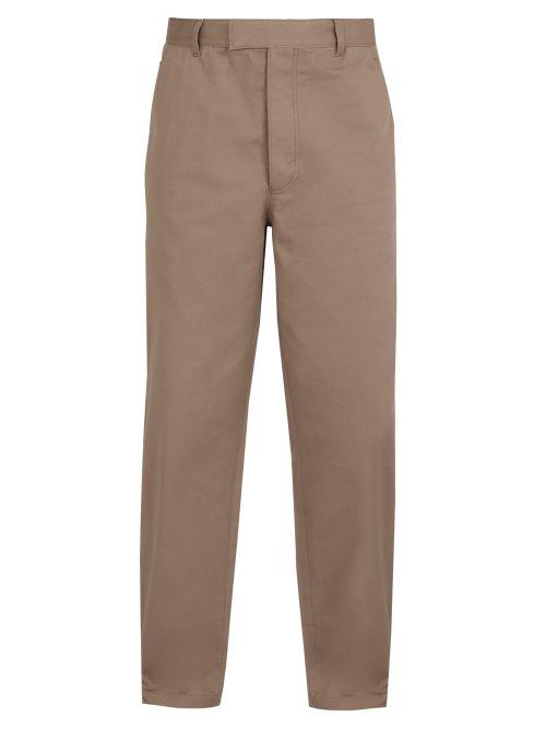 Matchesfashion.com Prada - Cotton Twill Trousers - Mens - Beige