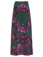 Matchesfashion.com Colville - Alphabet-print Crepe Maxi Skirt - Womens - Green