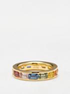 Octavia Elizabeth - Alice Sapphire & 18kt Gold Eternity Ring - Womens - Multi