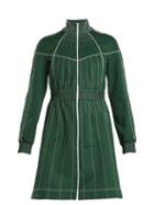 Matchesfashion.com Valentino - High Neck Jersey Dress - Womens - Green