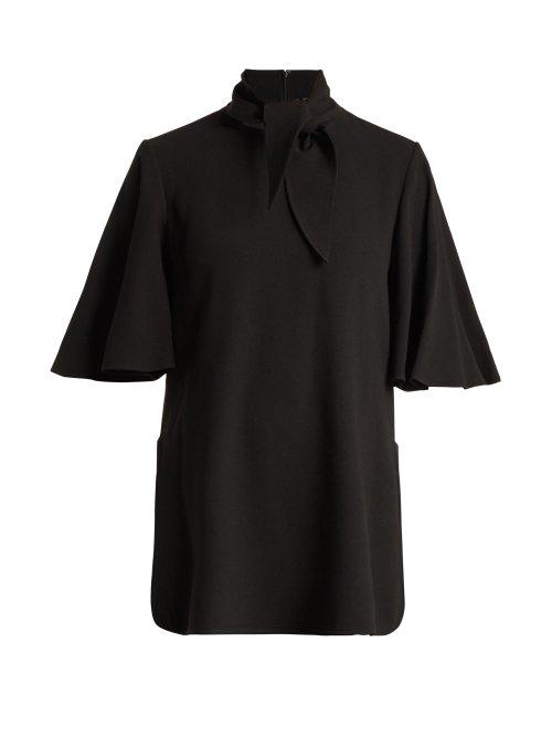 Matchesfashion.com Ellery - Salvador Neck Tie Crepe Blouse - Womens - Black