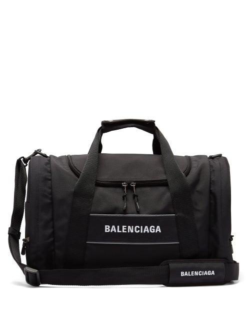 Matchesfashion.com Balenciaga - Logo-embroidered Technical-shell Holdall - Mens - Black