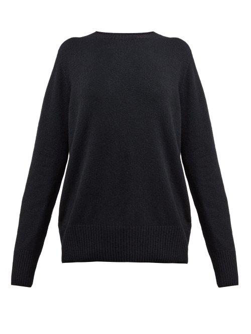 Matchesfashion.com The Row - Sibel Wool And Cashmere Blend Sweater - Womens - Black