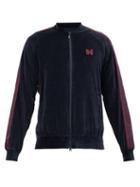 Matchesfashion.com Needles - Butterfly-embroidered Cotton-blend Track Jacket - Mens - Navy