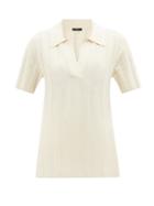Joseph - Slubbed-yarn Ribbed Polo Shirt - Womens - Ivory