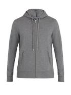 Matchesfashion.com Frescobol Carioca - Zip Through Hooded Cotton Blend Sweatshirt - Mens - Grey