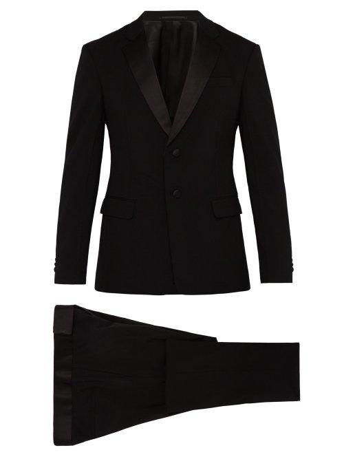 Matchesfashion.com Prada - Two Button Virgin Wool Blend Tuxedo - Mens - Black