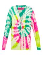 The Elder Statesman - Spiral Tie-dye Cardigan - Womens - Green Multi