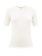 Totme - Wool-blend Jersey T-shirt - Womens - White