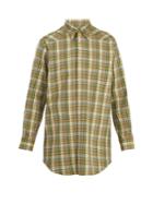 Maison Margiela Point-collar Checked Cotton-twill Shirt