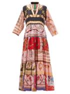 Rianna + Nina - Patchwork Vintage-silk Maxi Dress - Womens - Multi