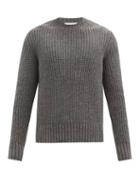 Matchesfashion.com Ami - Rib-knitted Alpaca-blend Sweater - Mens - Grey