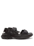 Alexander Mcqueen - Tread-sole Leather And Webbing Sandals - Mens - Black