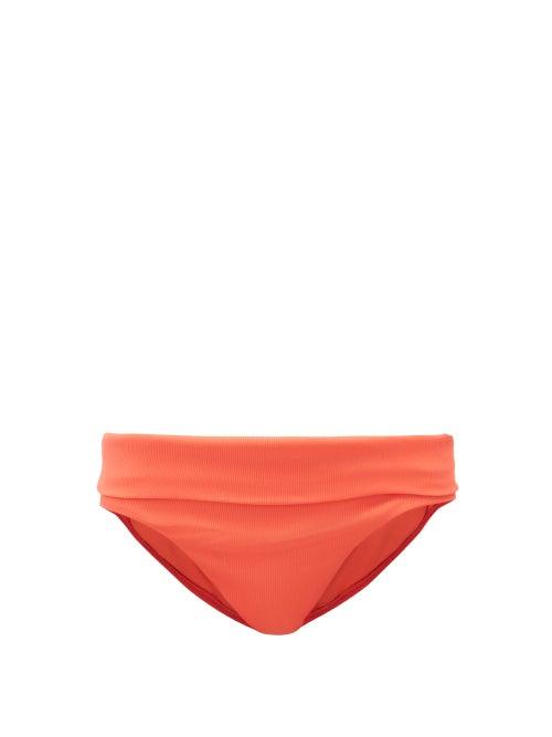 Matchesfashion.com Melissa Odabash - Brussels Fold-over Low-rise Bikini Briefs - Womens - Red