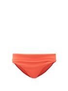 Matchesfashion.com Melissa Odabash - Brussels Fold-over Low-rise Bikini Briefs - Womens - Red