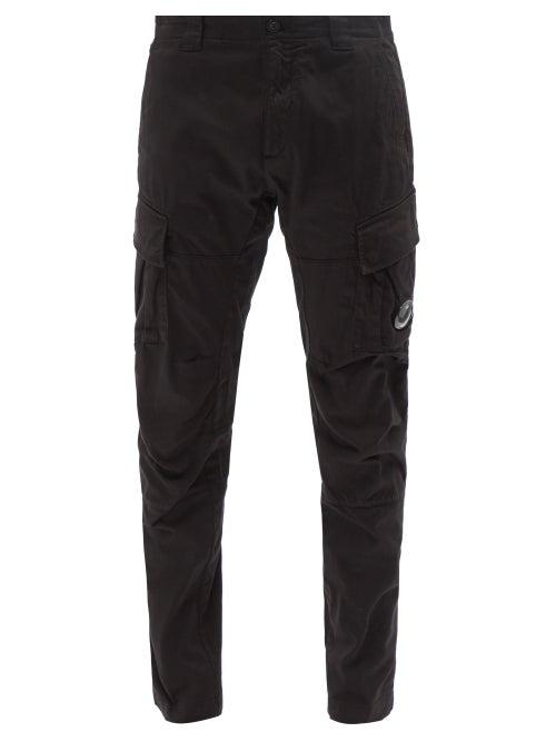C.p. Company - Stretch-cotton Sateen Cargo Trousers - Mens - Black