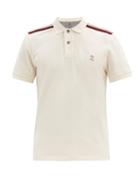 Matchesfashion.com Brunello Cucinelli - Logo-embroidered Cotton-piqu Polo Shirt - Mens - Cream