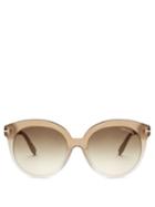 Matchesfashion.com Tom Ford Eyewear - Monica Acetate Sunglasses - Womens - Beige