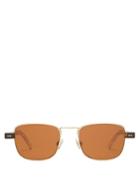 Matchesfashion.com Dolce & Gabbana - Angel Square Metal Sunglasses - Mens - Gold
