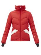 Matchesfashion.com Perfect Moment - Hooded Chevron-quilted Down Ski Jacket - Womens - Red
