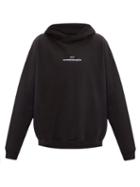 Matchesfashion.com Maison Margiela - Logo-embroidered Ribbed-cotton Sweatshirt - Mens - Black