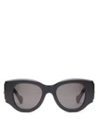 Matchesfashion.com Balenciaga - Bb Logo Round Acetate Sunglasses - Womens - Black