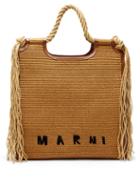 Ladies Bags Marni - Marcel Large Faux-raffia Tote Bag - Womens - Brown Multi