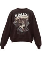 Matchesfashion.com Amiri - Pitbull Print Cotton Sweatshirt - Mens - Black
