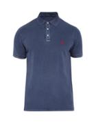 Matchesfashion.com Polo Ralph Lauren - Logo Embroidered Washed Cotton Jersey Polo Shirt - Mens - Navy