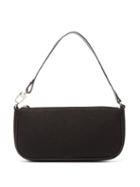 Matchesfashion.com By Far - Rachel Leather Trimmed Linen Shoulder Bag - Womens - Black