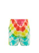 Mens Rtw The Elder Statesman - Burst Tie-dye Cashmere Shorts - Mens - Multi