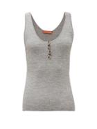 Matchesfashion.com Altuzarra - Flack Wool-blend Tank Top - Womens - Grey
