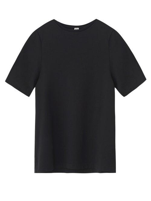 Matchesfashion.com Totme - Curved-seam Jersey T-shirt - Womens - Black