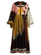 Matchesfashion.com Etro - Lupe Geometric Print Satin Maxi Dress - Womens - Multi