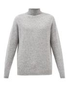 Sunspel - Roll-neck Lambswool Sweater - Mens - Grey