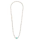 Matchesfashion.com Luis Morais - Turquoise & Onyx 14kt Gold-plated Necklace - Mens - Gold Multi