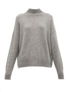 Matchesfashion.com Allude - Funnel Neck Cashmere Sweater - Womens - Dark Grey