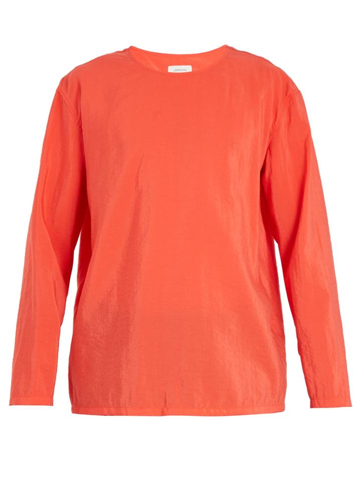 Lemaire Long-sleeved Silk-blend T-shirt