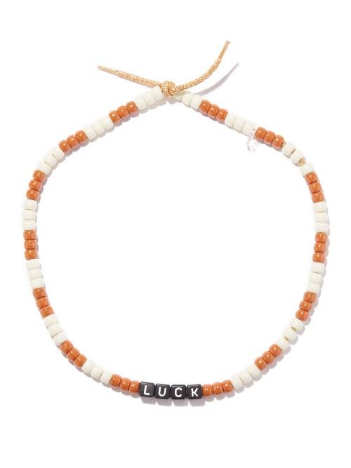 Lauren Rubinski - Luck Beaded Necklace - Womens - Brown Multi