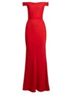 Alexander Mcqueen Off-the-shoulder Crepe Gown