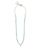 Matchesfashion.com Musa By Bobbie - Diamond & 14kt Gold-charm Beaded Necklace - Womens - Blue