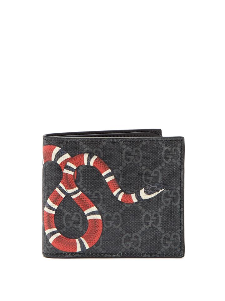 Gucci Gg Supreme Snake Print Wallet