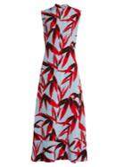 Marni Bamboo-print High-neck Sleeveless Twill Dress